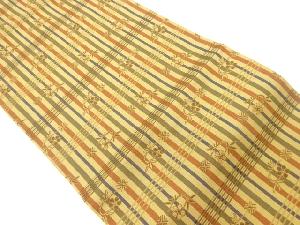 笹蔓緞子模様織出し名古屋帯